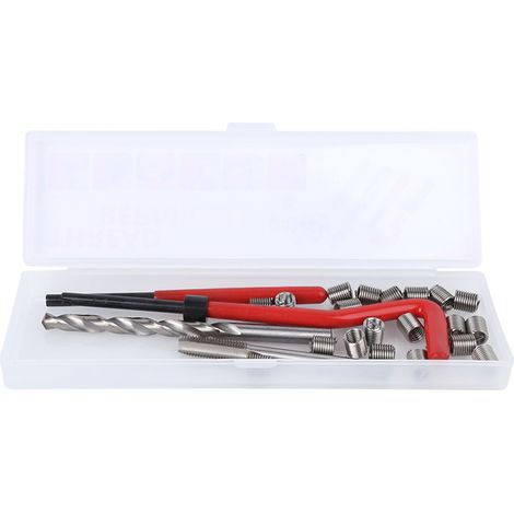 Kit de réparation de filetage M6 (25 pièces) : taraud, foret et outils de réparation de filetages endommagés (1/5)