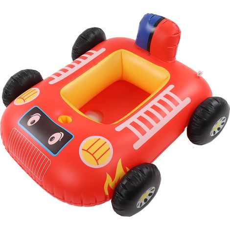 Aufblasbares Sommer-Feuerboot in Autoform, Schwimmhilfe für Babys, Rot (1/5)