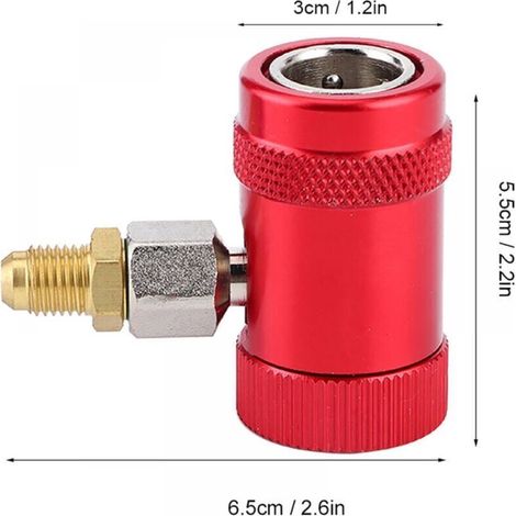 Coupleurs Rapides Raccord Rapide Réglable R1234yf Kit de Conversion de Climatisation de Voiture Réfrigérant de Climatisation (1/4)