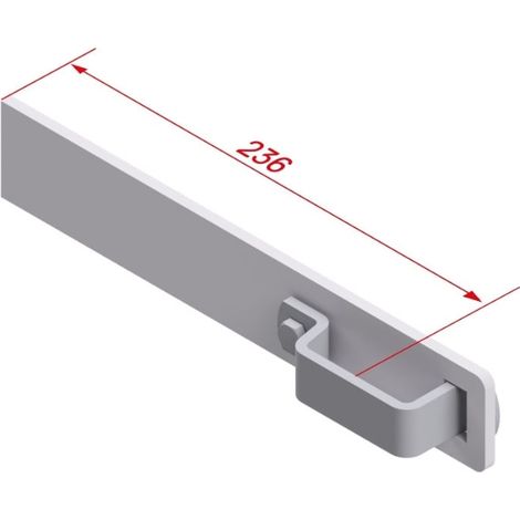 HYMER - Fixation murale droite pour échelle à crinoline - L 0,236 m