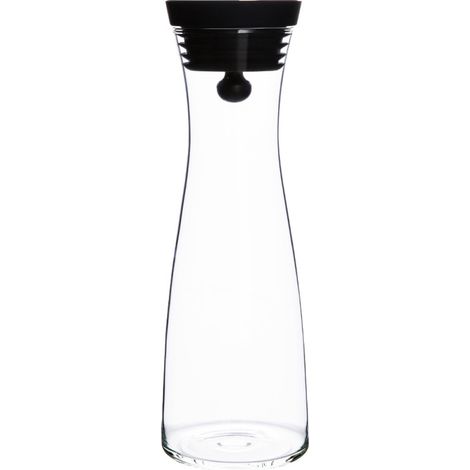 Caraffa a bocca larga con coperchio lavabile in lavastoviglie, ideale per cubetti di ghiaccio e frutta, da conservare in frigorifero.