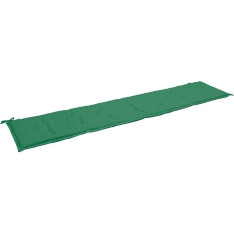 Coussin de banc de jardin résistant à l'eau 200 x 50 x 3 cm 100 % polyester vert DEC021736 (1/5)