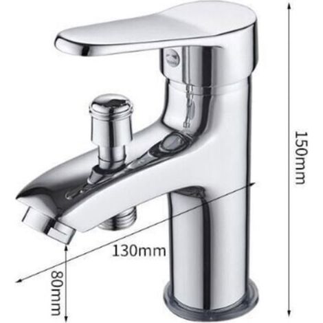 Mitigeur de douche - Robinet de douche monotrou à double usage chaud et froid - Alliage - Robinet de bassin chaud et froid avec douc (1/4)