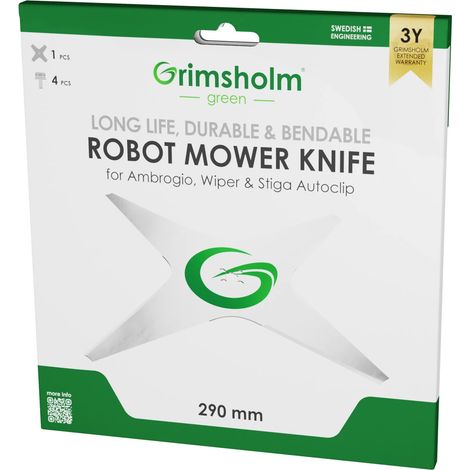 Grimsholm - Lama Robot Rasaerba 29cm Acciaio Compatibile Stiga Ambrogio Wiper