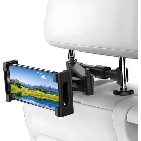 Tablet-Halterung fürs Auto, 360° drehbare, ausziehbare Kopfstützenhalterung für Handys, iPads, Switches und Kindles mit einer Größe von 4,7 bis 13 Zoll. (1/4)
