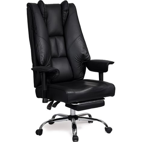 Levede Office Chair Big Tall High Back Heavy Duty PU Recliner Executive Chair