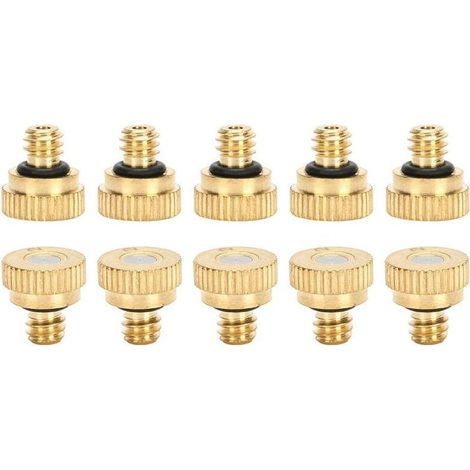 10 Messing-Sprühdüsen, 0,2 mm Niederdruck-Leitungswasser-Sprühkopf für den Außenbereich (1/5)