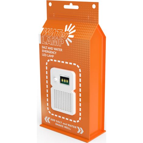 Lámpara de supervivencia para agua salada, linterna LED portátil sin pilas para acampar, ideal para acampar, hacer senderismo y pescar de noche [sin paquetes de sal].