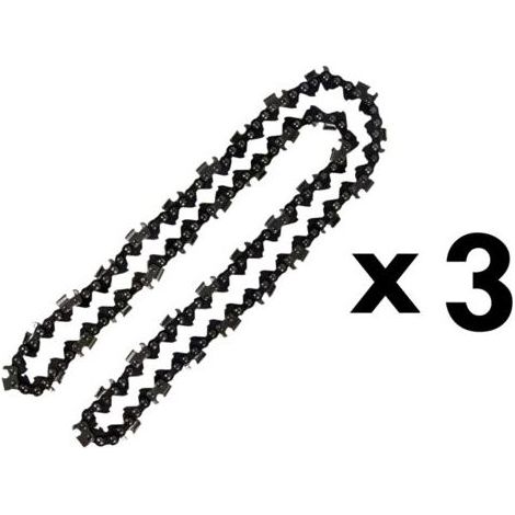 Lot de 3 chaînes 76 maillons pour tronçonneuse – Pas .325' – Largeur de jauge 1.5 mm – Compatible GT Garden et autres modèles