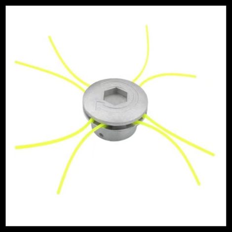 Universal-Freischneiderkopf, 4-Draht-Freischneiderkopf, Aluminium-Freischneider-Drahtkopf-Freischneider-Zubehör für Rasenmäher, 72 x 44,5 mm (1/4)
