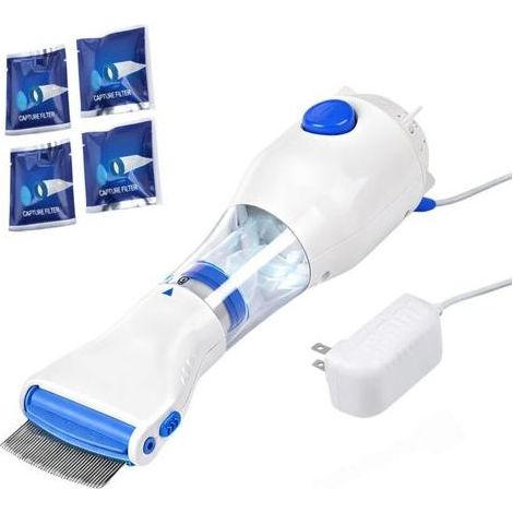 électrique Peigne à Poux - sans produits chimiques ( avec 4 filtres inclus) (1/4)
