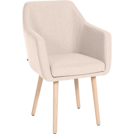 Besucherstuhl Utrecht Stoff beige natura