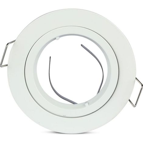 V-TAC VT-774 3642 Portafaretto LED da Incasso Rotondo GU10 Colore Bianco