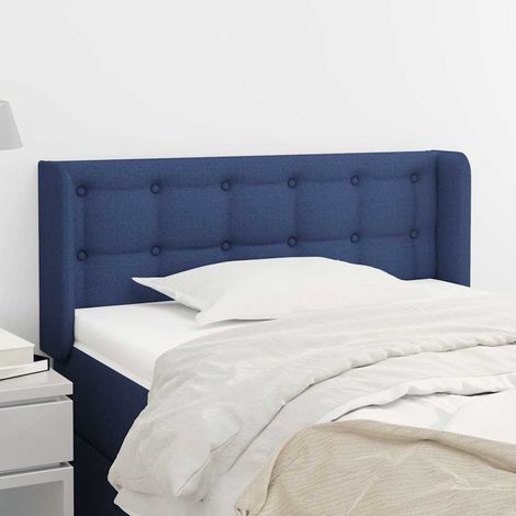 vidaXL Cabecero de tela azul 93x16x78/88 cm (1/5)