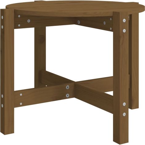 Table basse de salon, Table Café, Marron miel Ø 62,5x45 cm Bois massif de pin OIB2389E (1/5)