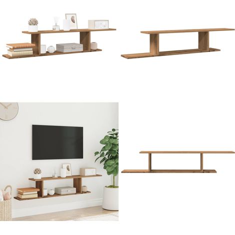 vidaXL TV-Wandregal Artisan-Eiche 125x18x23 cm Holzwerkstoff (1/5)