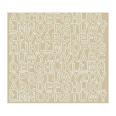 Selbstklebende Buchstabenaufkleber, 2 cm, beige matt (1/2)