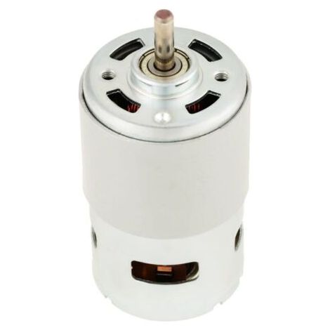 Moteur 12000 tr/min, micromoteur 775, réducteur haute puissance, à balais, arbre cylindrique de 16 mm, 12 V CC, pour ventilateurs et jouets électriques (12000 tr/min) (1/4)