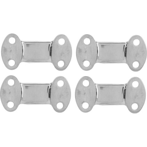 4 Plaques à œil marine 25mm inox 304, 5,8mm trous, platine à sangle pour voile, navigation, fixation solide, lot de 4 (1/5)