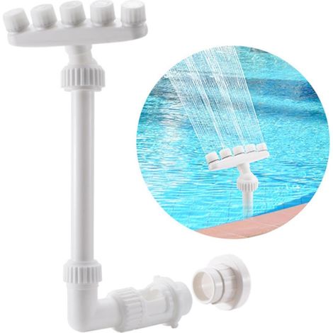 Fontaine De Piscine Pulvérisateur Réglable 5 Têtes D'Eau Pour Piscine Spa pour Jardin, Terrasse, Extérieur, Étangs, Parcs, Fêtes, Spa (1/5)