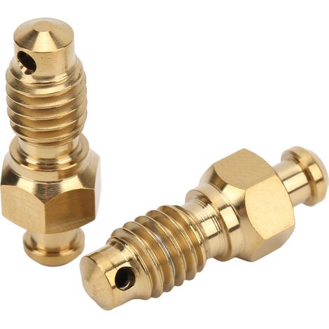 Set mit 2 M6 Entlüftungsschrauben aus Titanlegierung für Scheibenbremsen, rostbeständig, für Mountainbikes (Zubehör in Goldfarbe). (1/5)