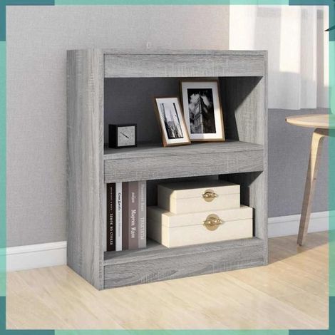 813600 Bibliothèque/Séparateur de pièce Sonoma gris 60x30x72 cm (1/5)