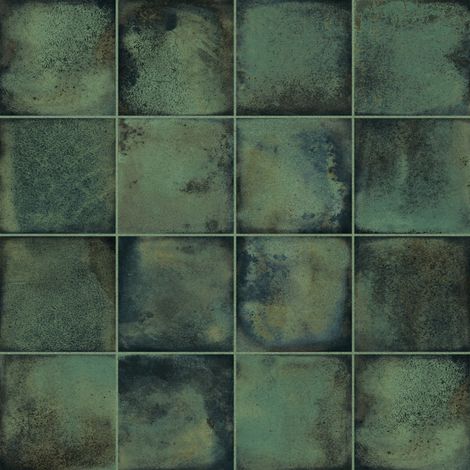 Carrelage effet Zellige Vert Intense 14,8x14,8x0,77 cm Orvian - Mur intérieur (vendu par carton de 0,57 m²) - RO'MA CARRELAGE