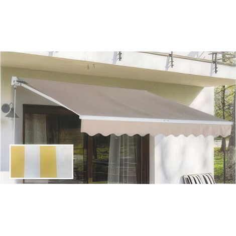 Store Banne Motoris� � Bras 295 x 200 cm 230V 198 W Motif P2011 avec T�l�commande
