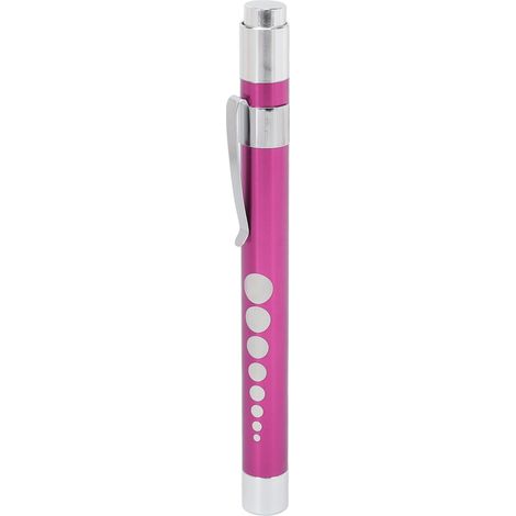 Lampe torche de type stylo, lampe torche stylo en alliage d'aluminium, lampe torche stylo LED, lampe stylo avec pupille, violette. (1/5)