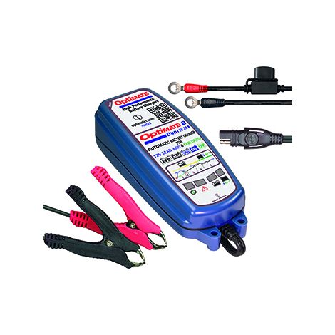CARICABATTERIE OPTIMATE OPTIMATE 2 DUO 12V 2A 6-96AH AGM / GEL / STD 6-96AH, LITIO (LIFEPO4) 12.8V 2A 2-24AH, SAE (EL) - SOSTITUISCE TM420