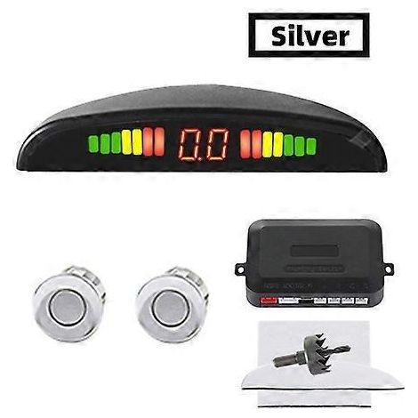 Kit de capteurs de stationnement pour voiture, 2 ou 4 capteurs, écran LED 22 mm, radar de recul, système d'alerte sonore, 8 couleurs (1/5)