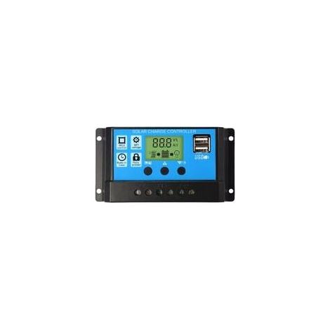Régulateur De Charge De Panneau Solaire , 12 V/24 V, 30 A, Écran Lcd, Double Port Usb (1/5)