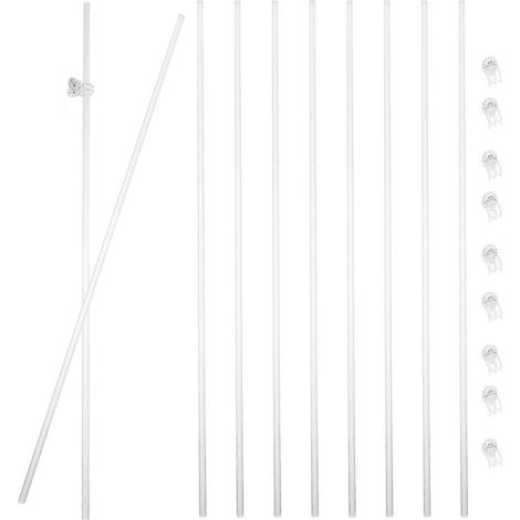 Lot de 5 tuteurs pour plantes de jardin, offrant stabilité et durabilité grâce à leurs tiges en acrylique transparent. Ces tuteurs favorisent une croissance saine. (1/5)