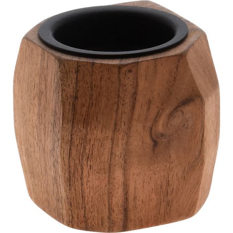 Teelichthalter aus Akazienholz, 6 cm