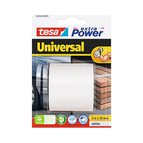 Universal Extrapower Band 5 m x 50 mm Weiß - Tesa