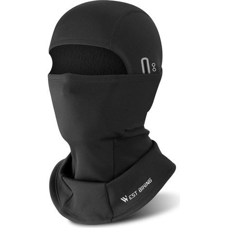 Sturmhaube Motorrad Fahrrad Balaclava Warm Winddicht Atmungsaktiv für Herren Damen Schwarz (1/5)