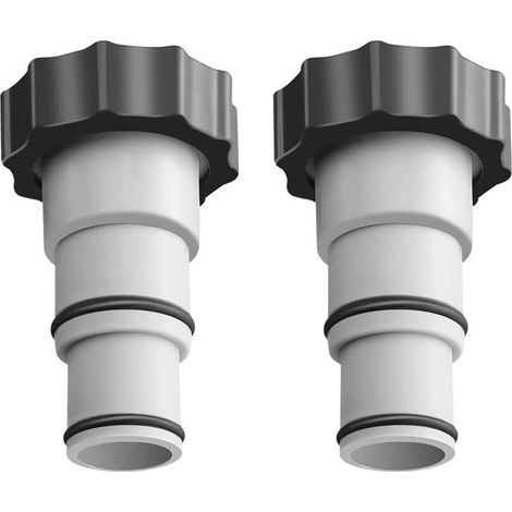 2Pcs Adaptateurs de Tuyau avec col fileté et joints d'étanchéité e - Intex série A (1/5)