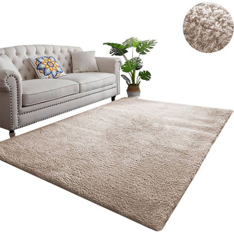 Tapis en alpaga 200x300 cm – Couleur AlpacaBeige – Poils denses et moelleux – Propriétés antiallergiques – Pour intérieur (1/5)