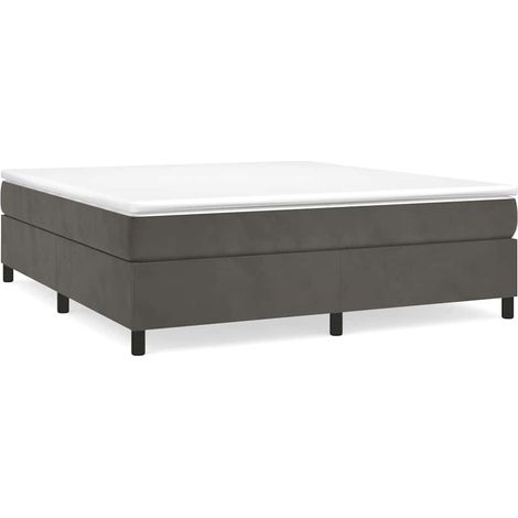 Maison Exclusive - Boxspringbettgestell Dunkelgrau 160x200 cm Sam (1/5)