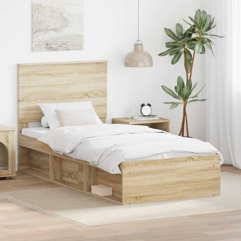 Cadre de lit-Structure de lit Sonoma 90 x 190 cm Bois de pin massif 721139 (1/5)