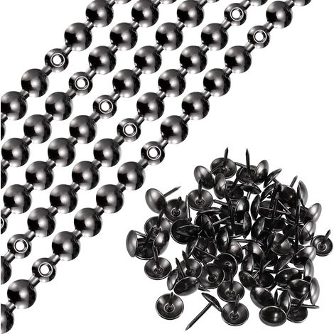 5pcs Rembourrage Clous Bandes, 1Mètre Brillant Décoratif Clou Garnitures pour Canapé Tête Lit Chaise Meuble avec Rembourrage Clous (11mm Gris) (1/5)