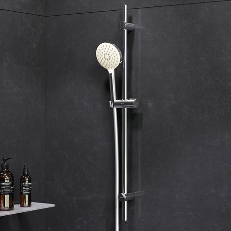 Pommeau de douche 1 jet, flexible et barre, Chromé F01TA000 Hit AM.PM (1/5)