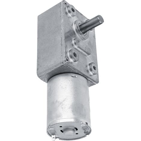 Moteur électrique à réduction par engrenage à vis sans fin réversible à couple élevé 12 V CC (6 tr/min) (1/5)
