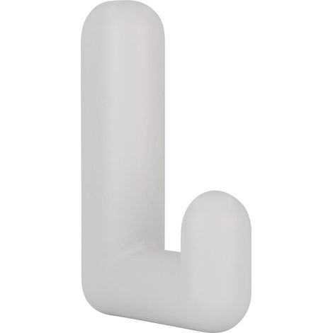 Siro Mantelhaken Lumbo Haken für Akustikpaneele, 25 mm, 72x48 mm ideal als Garderobenhaken inklusive Montagezubehör, Zinkdruckguss weiß matt - 1 Stück (1/5)