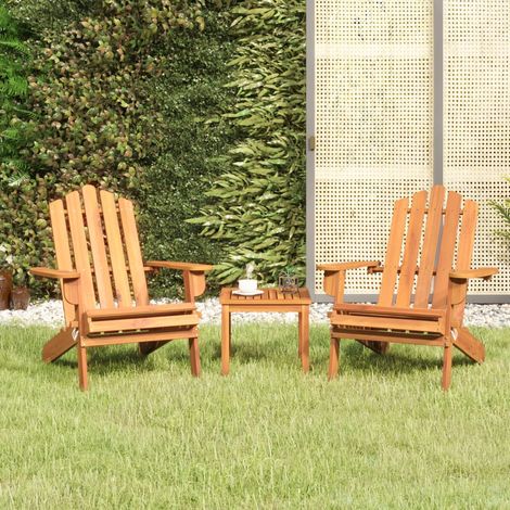 Ensemble de salon de jardin Adirondack 3 pcs bois acacia solide (1/5)