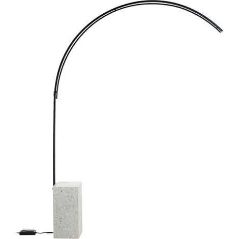 Piantana LED BIBLIO in metallo Nero e base in ceppo di Gre' 142x215 cm (1/4)