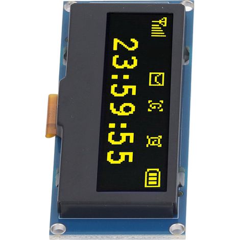 Écran OLED 2,23 pouces 128x32 pixels module d'affichage SSD1305 IIC SPI jaune MRC162D (1/5)