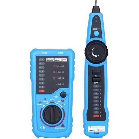 Testeur de Câble Réseau, Détecteur de Ligne RJ11 RJ45, Traqueur de Fil Multifonction avec Sonde, Collation de Maintenance de Câble Réseau Ethernet LAN, Test de Ligne Téléphonique (1/5)