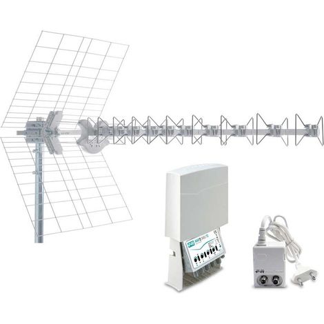 Kit 7 5G T2 Antenna BLU10HD 5G + Amplificatore MAP3R3UU T2 + Alimentatore MINIPOWER12P FRACARRO 217973