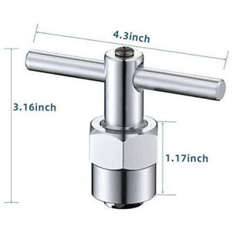 QORVA-104421 Extracteur de cartouche pour réparation et remplacement Moen Compatible avec les cartouches Moen 1200, 1222 et 1225 à poignée unique, outil de retrait de bobine de robinet de douche